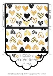 Fun Hearts - Gold Valentine Day - Money/Voucher Wallet