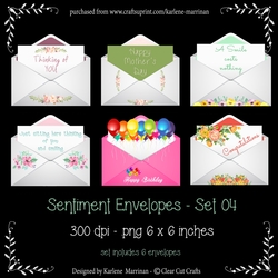 Envelope Embellishments with Sentiments - Set 04 - CU4CU