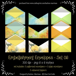 Envelope Embellishments - Set 06 - Yellow Spring - CU4CU