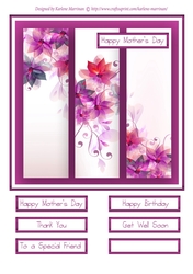 Floral Frames Card Topper - Pink