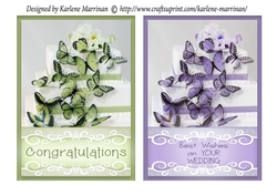 Wedding Butterfly Cake Topper - 2 Pack