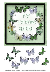 Butterfly Ring Card Topper - Green - Someone Special