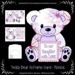 Monica - Teddy Bear A Frame Card 