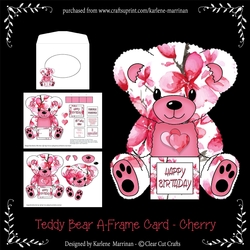 Cherry - A Frame Teddy Bear Card