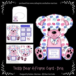 Bria - A Frame Teddy Bear Card