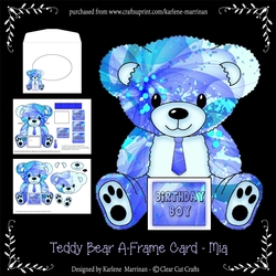 Blu - A Frame Teddy Bear Card