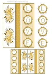 Love Wreath Card Topper - Yellow