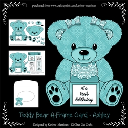 Ashley - A Frame Bear Shaped Card