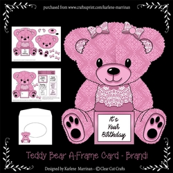 Brandi - A Frame Bear Shaped Card