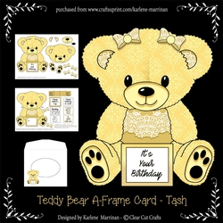 Tash - A Frame Bear Shaped Card