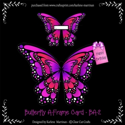 Butterfly Shaped A Frame Card - BA2