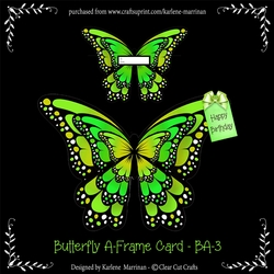 Butterfly Shaped A Frame Card - BA3