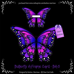 Butterfly Shaped A Frame Card - BA5