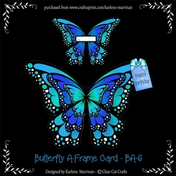 Butterfly Shaped A Frame Card - BA6