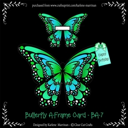 Butterfly Shaped A Frame Card - BA7