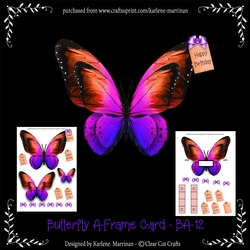 Butterfly Shaped A Frame Card - BA12
