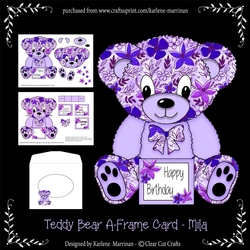 Mila - A Frame Teddy Bear Card