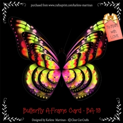Butterfly Shaped A Frame Card - B20