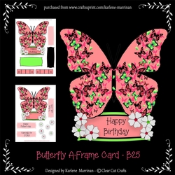 Butterfly Shaped A Frame Card - B25