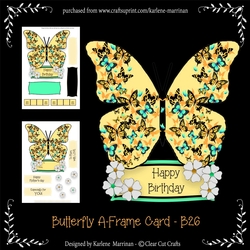 Butterfly Shaped A Frame Card - B26