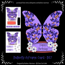 Butterfly Shaped A Frame Card - B27