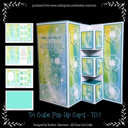 Tri Box Pop Out Card - Green