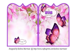 Butterflies are Free Shaped Card - Mauve