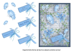 Pretty in Blue Card Topper