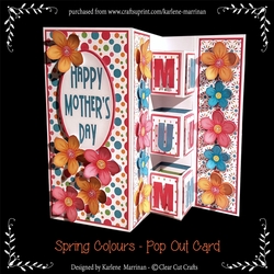 Spring Colours Pop Out Card