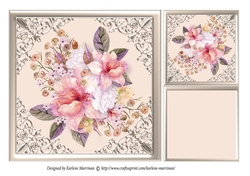 Pink Floral Card Topper