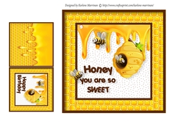 Honey You are so Sweet Card Topper & Gft Card