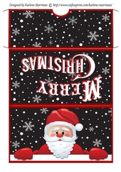 Santas Here Snowflake Gift/Money Wallet/Pocket/Envelope