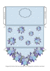 Floral Generic Money/Voucher Gift Wallet/Pocket/Envelope - Blue