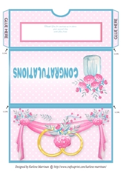 Cute Wedding wallet/pocket/envelope for vouchers/money or gift cards