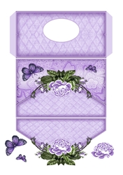Butterfly Floral Money/Gift/Voucher Pocket/Wallet/Envelope - Mauve
