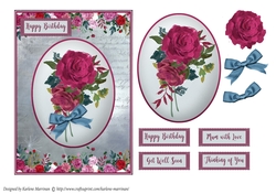Scarlet Rose Card Topper