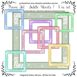 Soft Hearted Digital Frames - 8 in Set 1