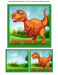 Dinosaur - Gigasaurus Birthday Card Topper