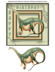 Grrrrr Dinosaur Card Topper - Dinosaur 4