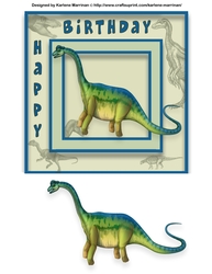 Grrrrr Dinosaur Card Topper - Dinosaur 6