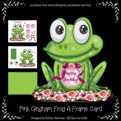 Pretty in Pink Hoppy Frog Card