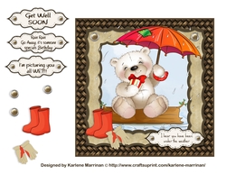 Under the Weather Bear Card