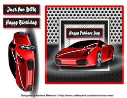 Red & Slick Car Card Topper