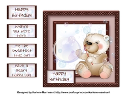 Bubbly Bear Card Topper