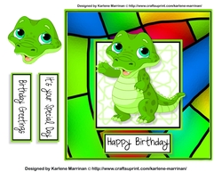 Birthday Croc Card Topper