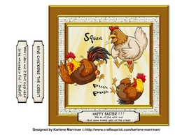 Chickens Deserve Credit Easter Card Topper - Funny