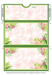 Any Occasion Floral Money/Voucher Wallet/Pocket/Envelope