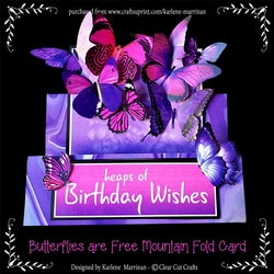 Butterflies are Free Mountain Fold Card
