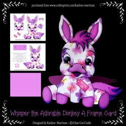 Whisper the Donkey A-Frame Card 