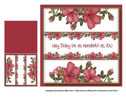 Flower Border Card Topper plus Gift Card
